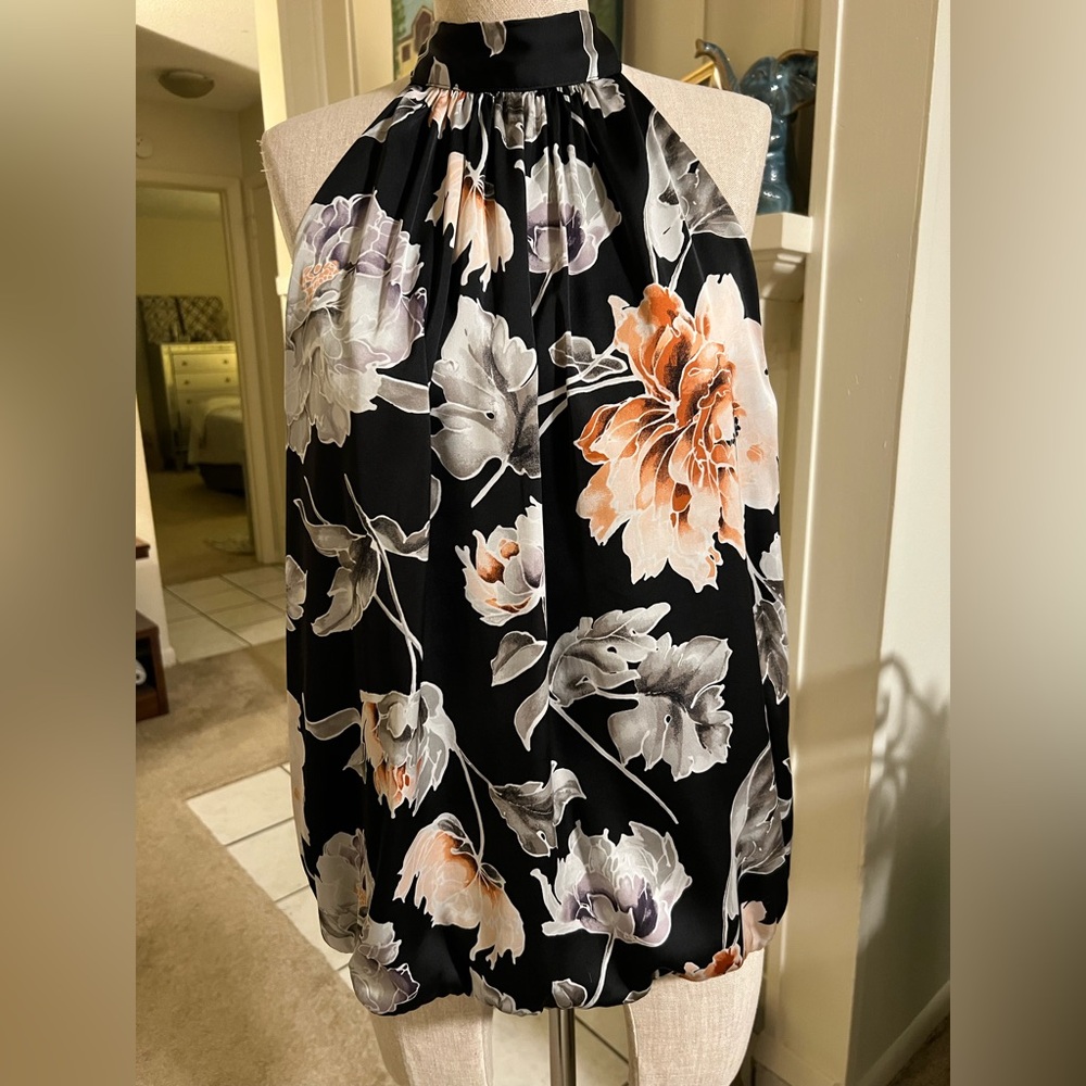 White House Black Market Floral Halter Top